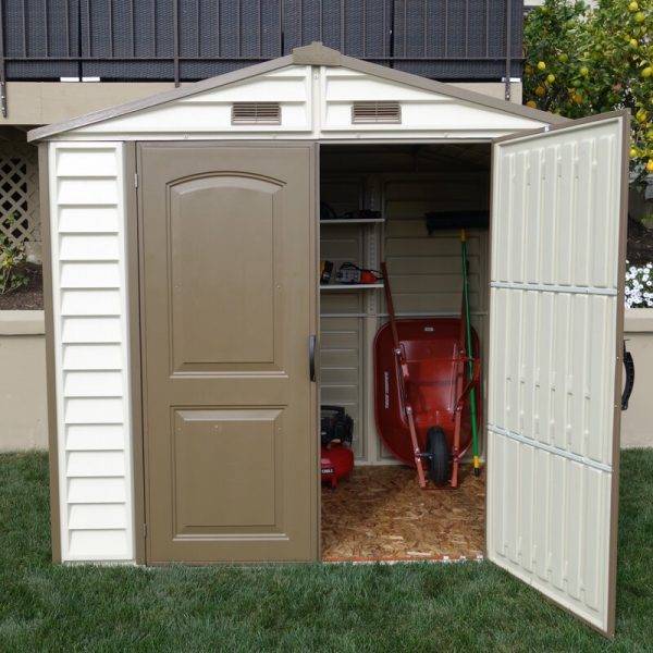 8 ft. W x 5.5 ft. D Plastic Storage Shed