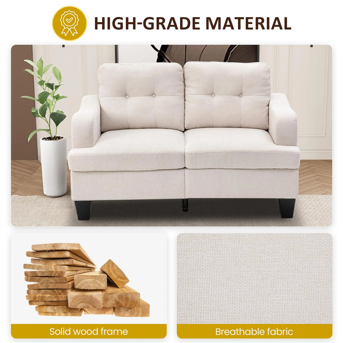 Royalcraft Swivel Nursery Glider Recliner. Comfy Upholstered Glider Chair with Lumbar Pillow and Footrest. Beige