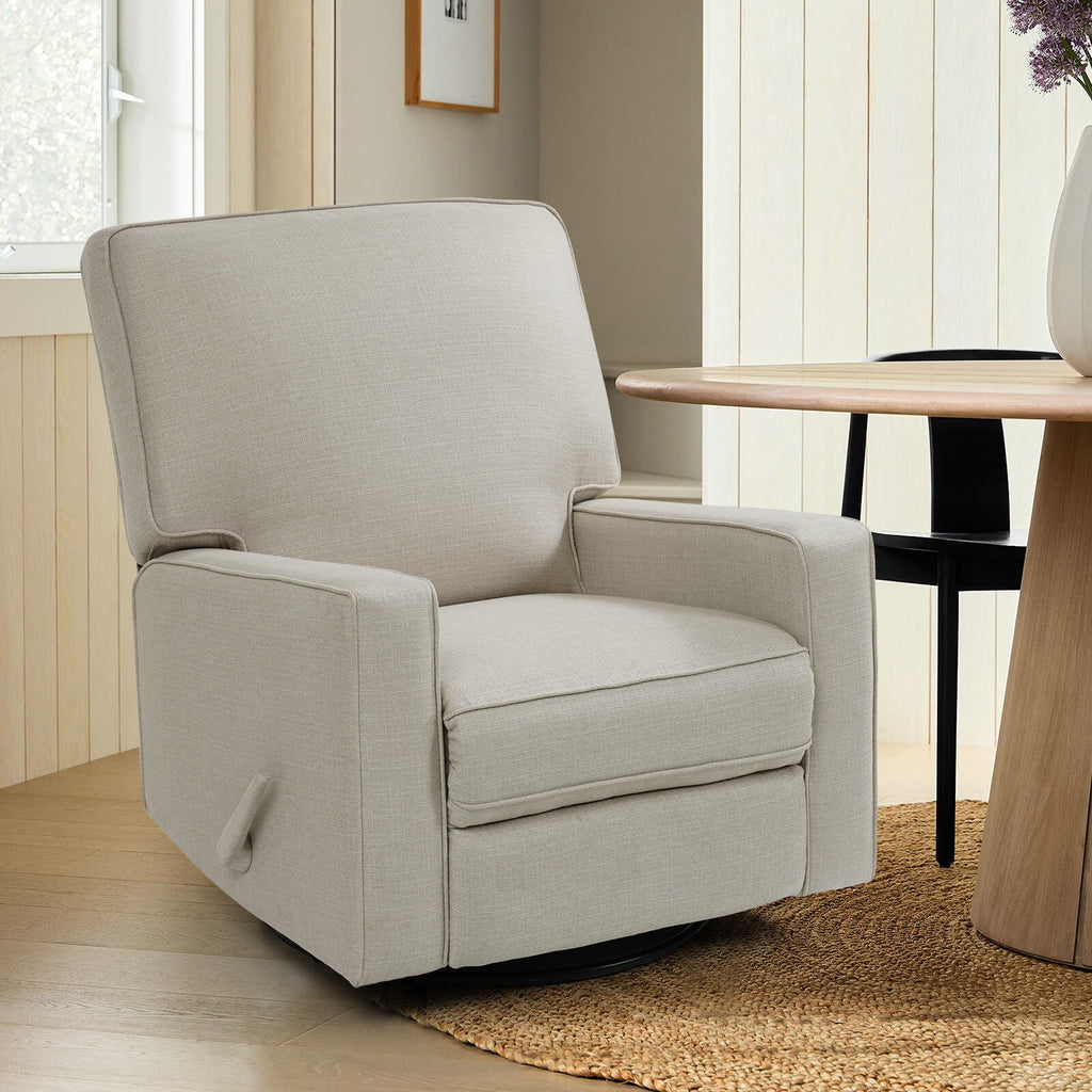 Manual Recliner Nursery Glider & Swivel Rocking Recliner Chair. Fabric