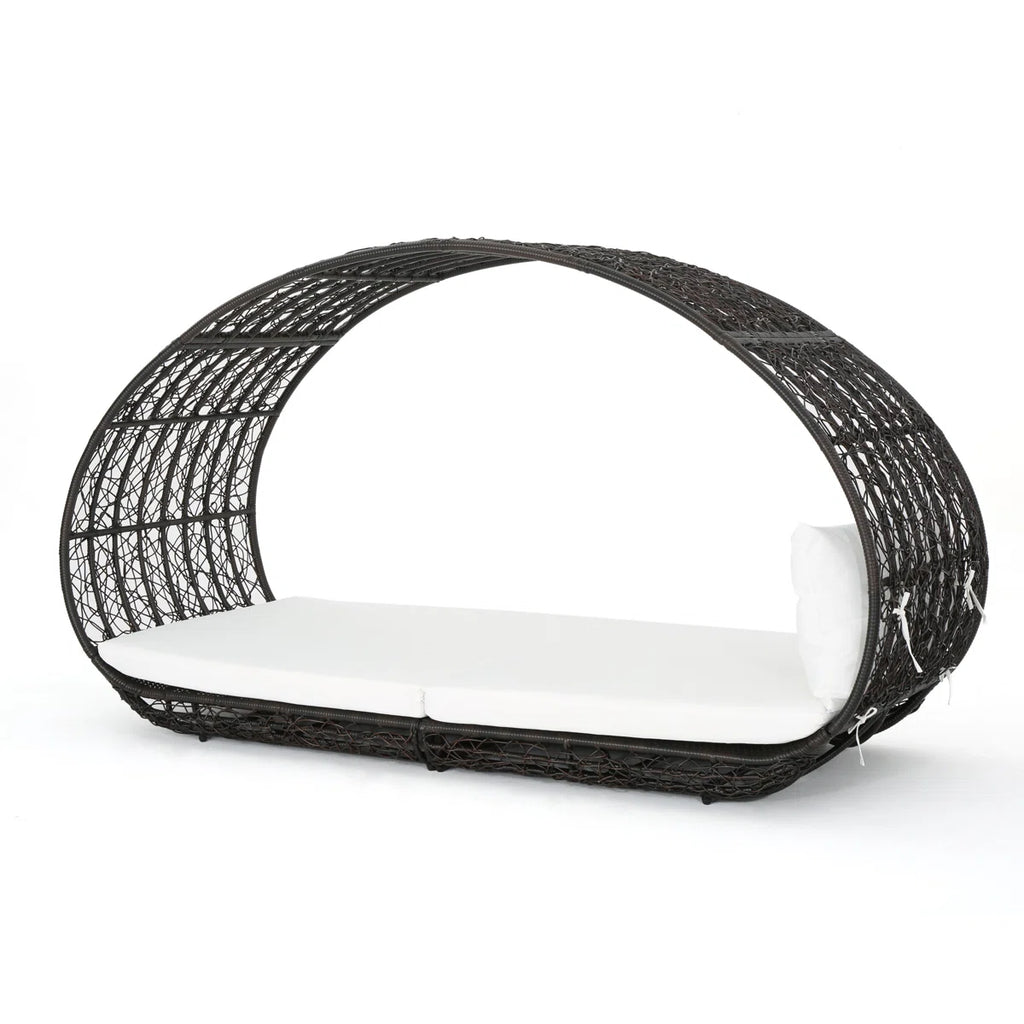Lavina 91.26'' Aluminium.Wicker Outdoor Patio Daybed