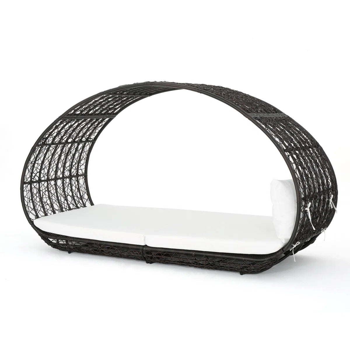 Lavina 91.26'' Aluminium.Wicker Outdoor Patio Daybed