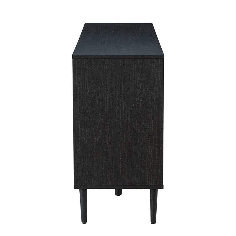 Posey 56 Wide Wood and Rattan Kacie Modern Sideboard