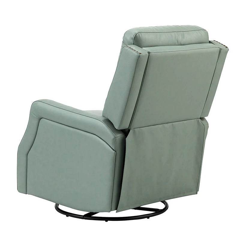 Benito 28.74 Wide Genuine Leather Swivel Rocker Recliner
