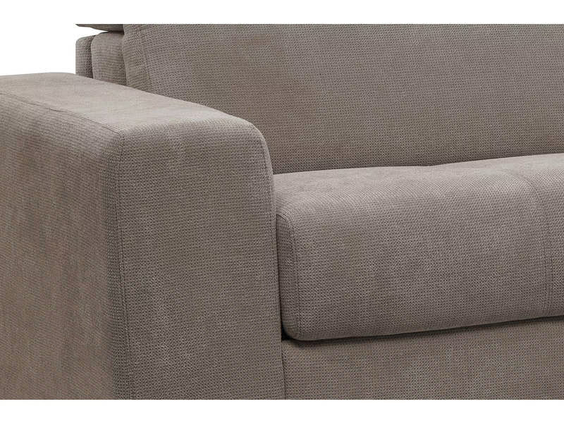 Canape droit convertible MODENA 3 pl Tissu taupe