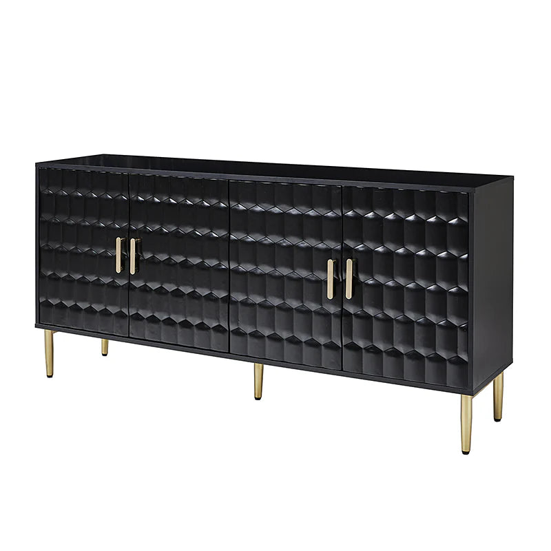 Modern Hexagonal Door Bruno 63 Wide Sideboard with Adjustable Shelves