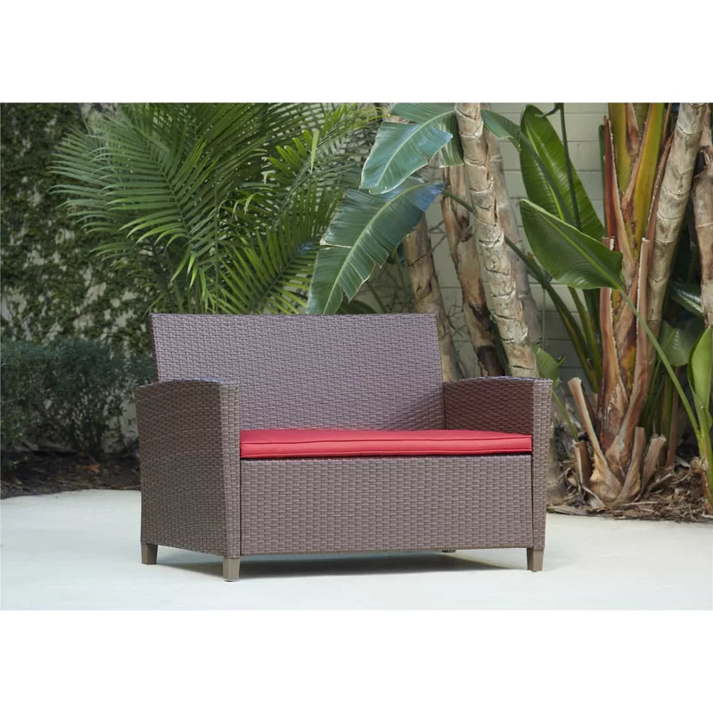 Wicker 4 - Person Garden Lounge Set with Cushions