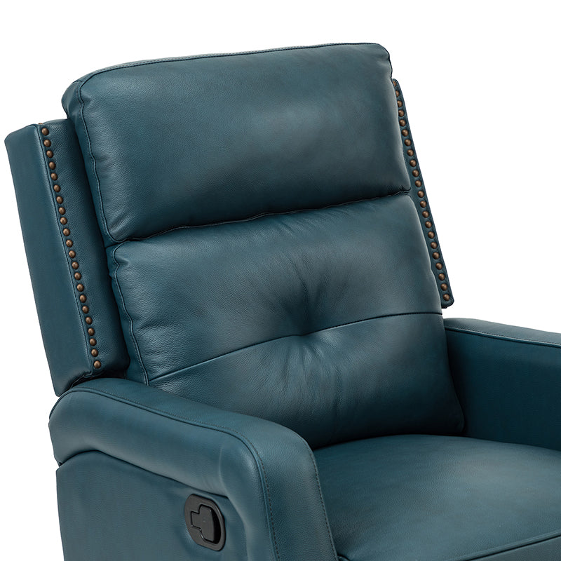 Benito 28.74 Wide Genuine Leather Swivel Rocker Recliner