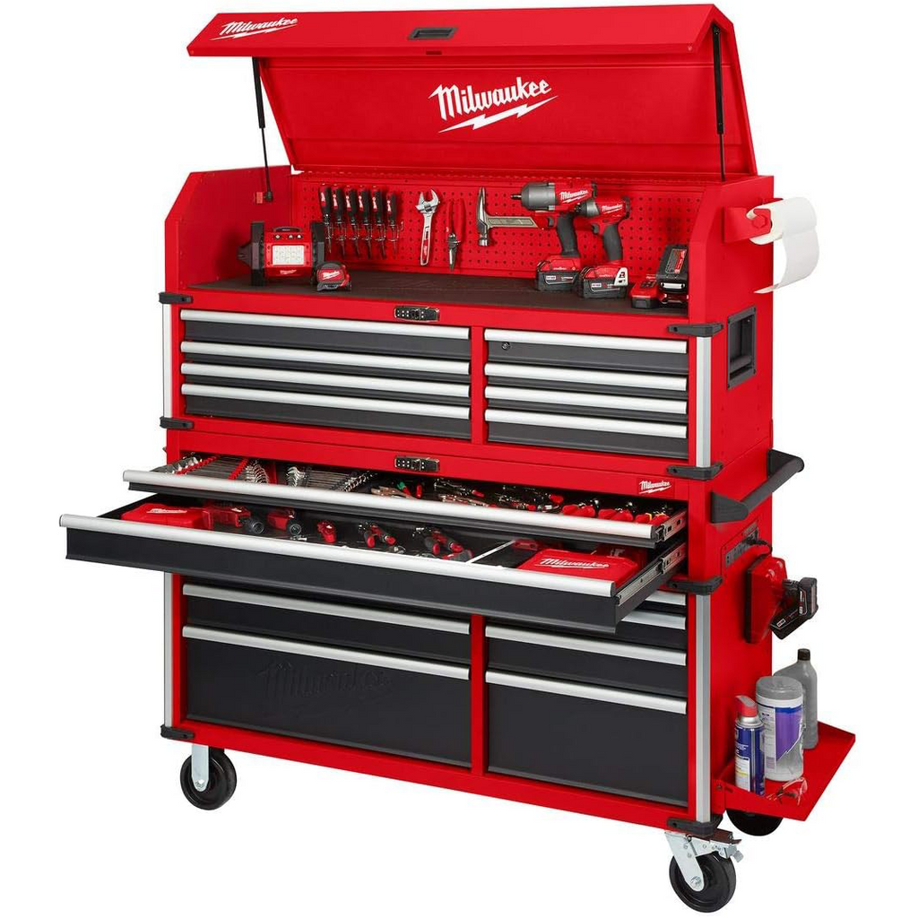 Milwaukee 56 Premium 18-Drawer Tool Box Chest and Cabinet Combo with Electronic Keypad Lock