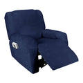 Golden Linens One Piece Recliner Chair Velvet Fabric Stretch 4 Way Furniture Slipcovers with Remote Pocket. Furniture Protector. Fit Most Recliner