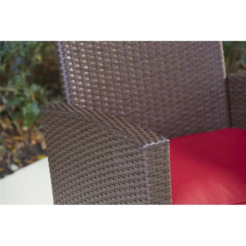Wicker 4 - Person Garden Lounge Set with Cushions