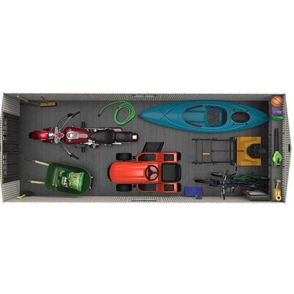 20 ft. W x 8 ft. D Plastic Storage Shed