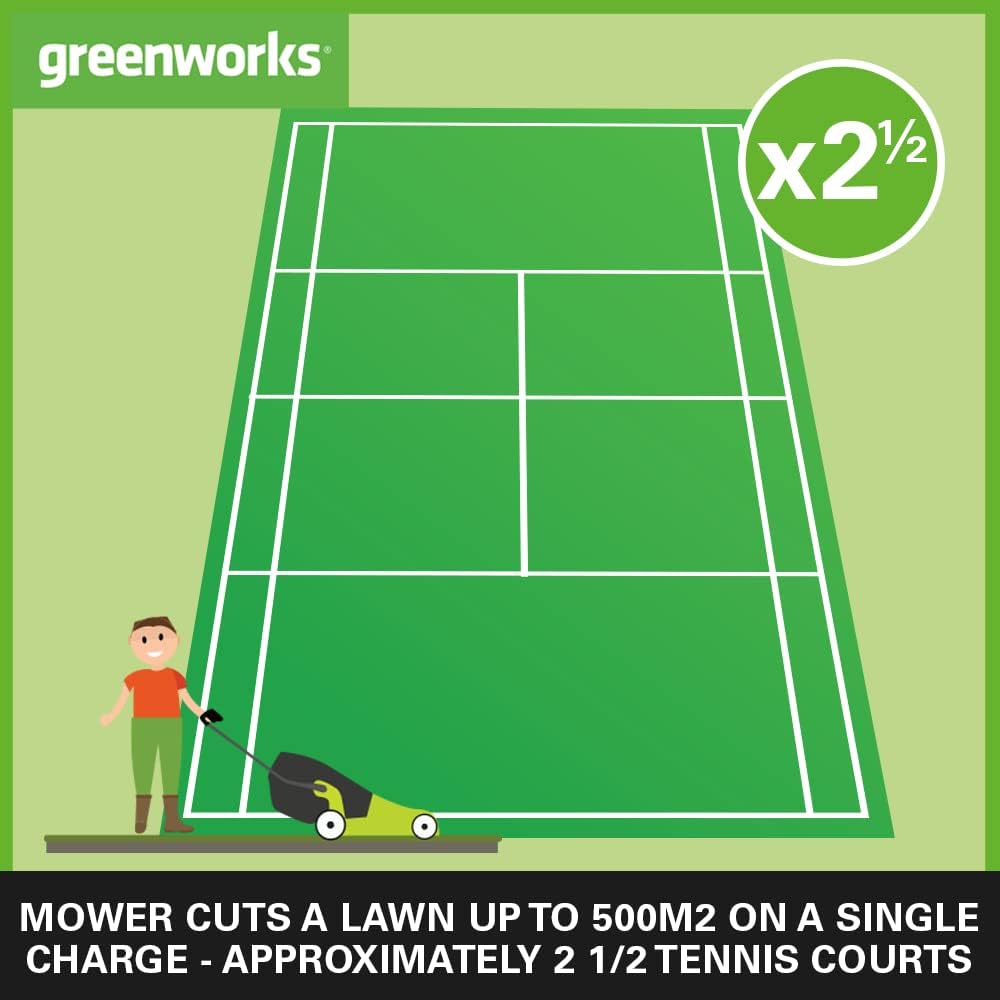 Greenworks G40LM41K2X Cordless Lawnmower for Lawns up to 500m²