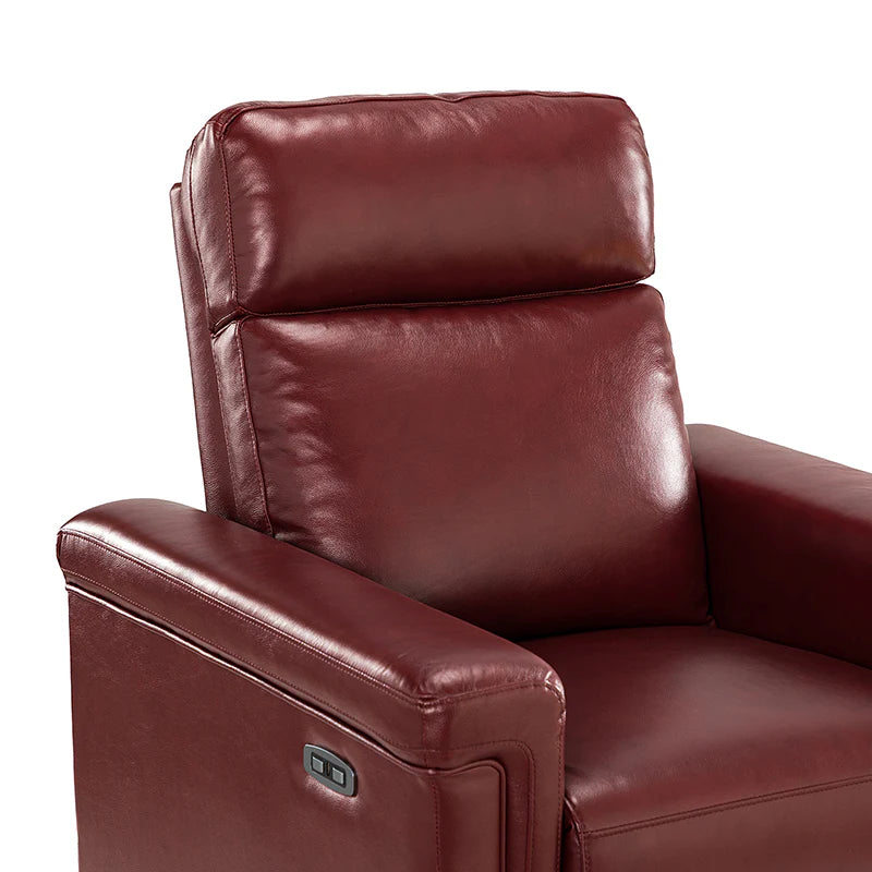 Lea 36.02 Wide Genuine Leather Power Recliner