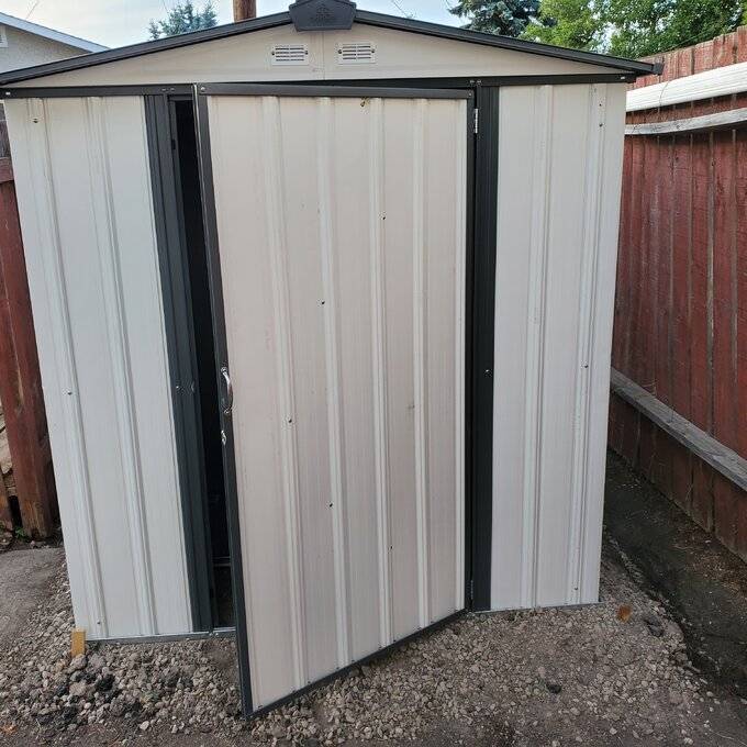 Shed 6 ft. W x 5 ft. D Metal Storage Shed