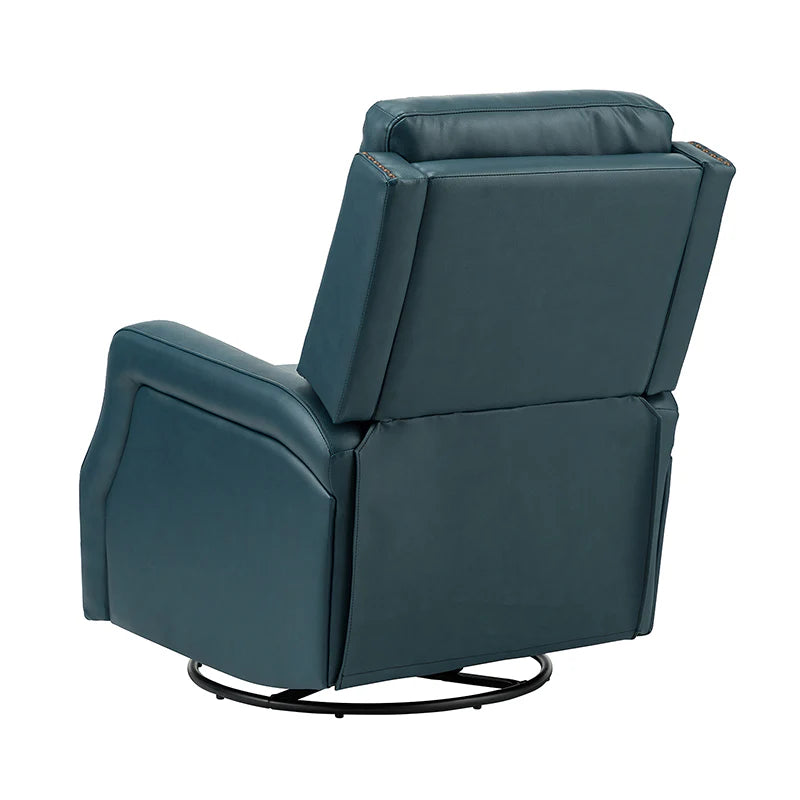 Benito 28.74 Wide Genuine Leather Swivel Rocker Recliner
