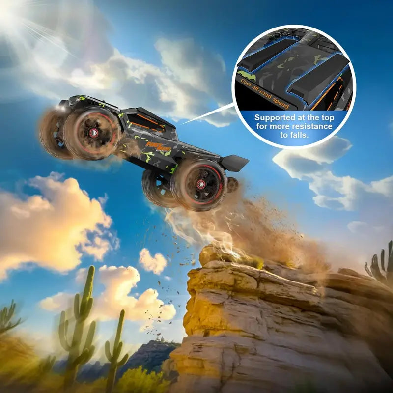 1/16 Scale Brushless RC Car ¨C 42 mph Ready-to-Run Model with Dual Batteries