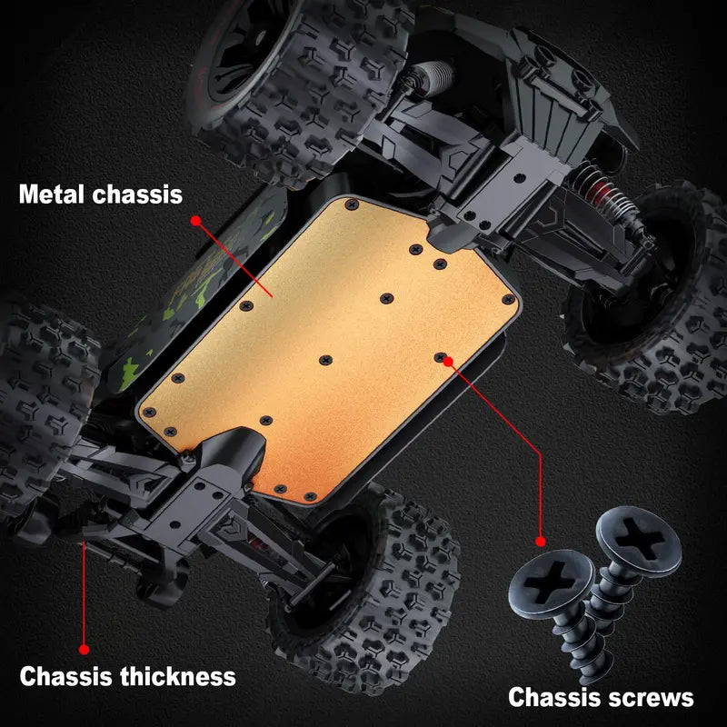 1/16 Scale Brushless RC Car ¨C 42 mph Ready-to-Run Model with Dual Batteries