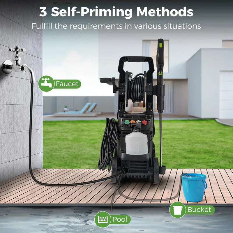 1.2 GPM Electric Pressure Washer ¨C 2150 PSI Output with 4 Quick-Connect Spray Nozzles