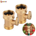 1/2Pack Garden Hose Brass Shut Off Valve. 3/4 Thread Heavy Duty Water Hose Connector Shut off Ball Valve Faucet Hose Adapter