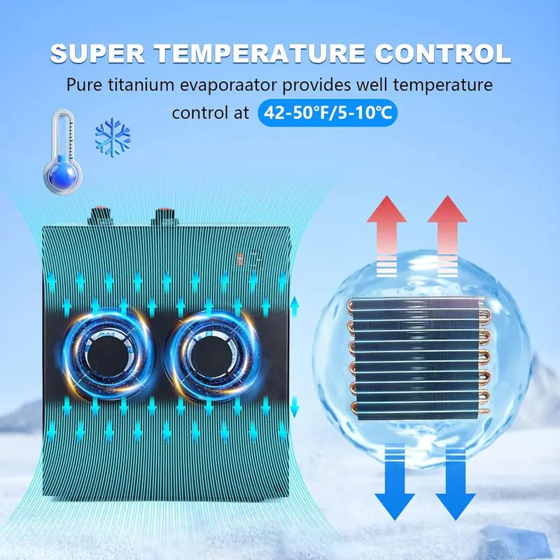 1/3 HP Cold Plunge Water Chiller: External Filter Pump &amp; Cooling System for Home Ice Bath Tubs
