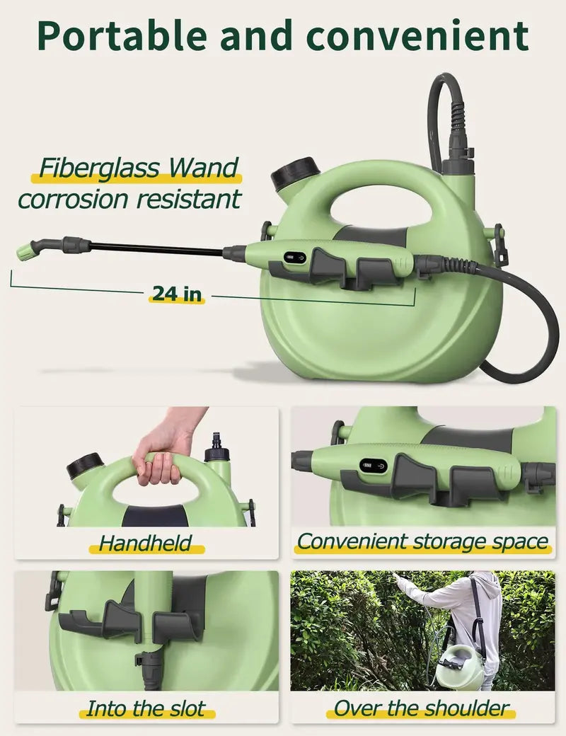 1.35-Gallon USB-Rechargeable Electric Sprayer ¨C Telescopic Wand and Precision-Adjustable Nozzle for Targeted Application