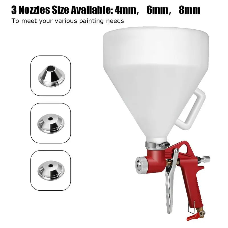 1.45-Gallon Drywall Texture Sprayer ¨C Air-Powered Gun with Three Interchangeable Nozzles (4.0mm/6.0mm)