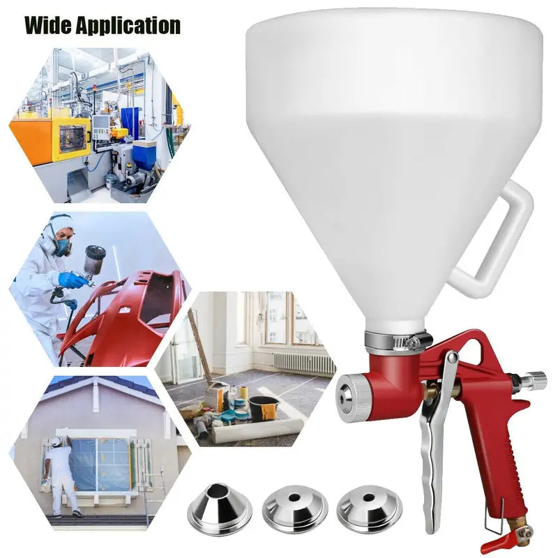 1.45-Gallon Drywall Texture Sprayer ¨C Air-Powered Gun with Three Interchangeable Nozzles (4.0mm/6.0mm)