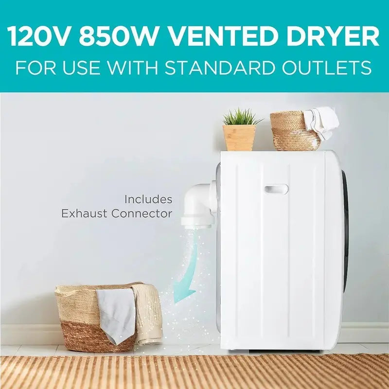 1.5 Cu. Ft. Compact Vented Electric Dryer ¨C 850W. 120V. Stainless Steel Drum