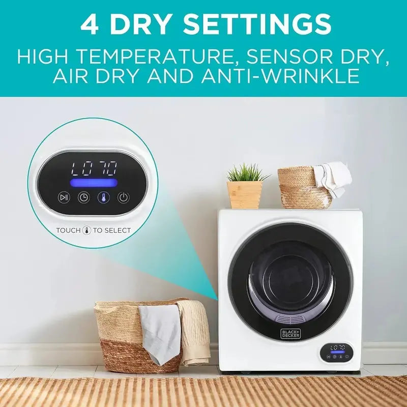 1.5 Cu. Ft. Compact Vented Electric Dryer ¨C 850W. 120V. Stainless Steel Drum