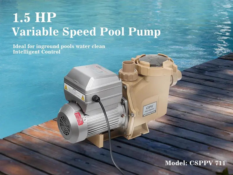1.5 HP Variable-Speed Inground Pool Pump ¨C 230V Intelligent Drive System for Energy-Efficient. All-Weather Filtration &amp; Circulation
