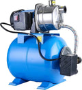 1.6 HP Stainless Steel Shallow Well Jet Pump ¨C 1268 GPH. Includes Pressure Tank for Irrigation & Home Water Systems