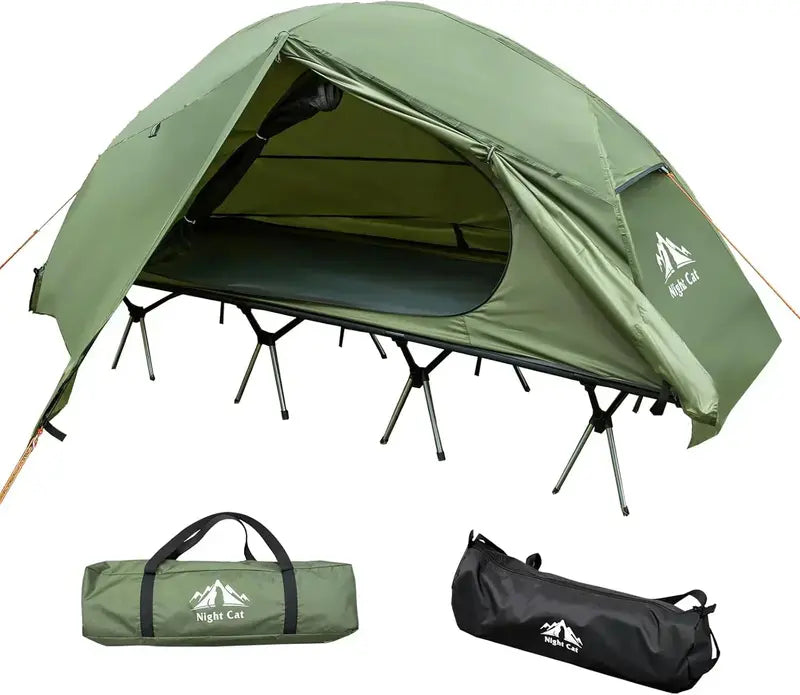 1-Person Off-Ground Cot Tent Combo ¨C Waterproof. Elevated Sleeping System with Quick-Setup Design