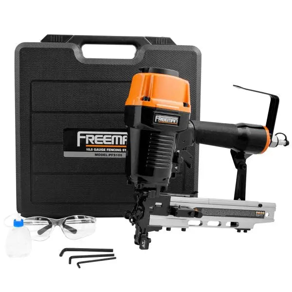 10.5-Gauge Pneumatic Fencing Stapler ¨C 1/2-Inch Medium Crown for Construction Use