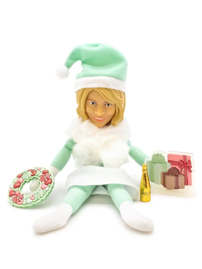 10.5″ Martha Stewart Christmas Plush Figurine with Accessories - Holiday Decor Doll