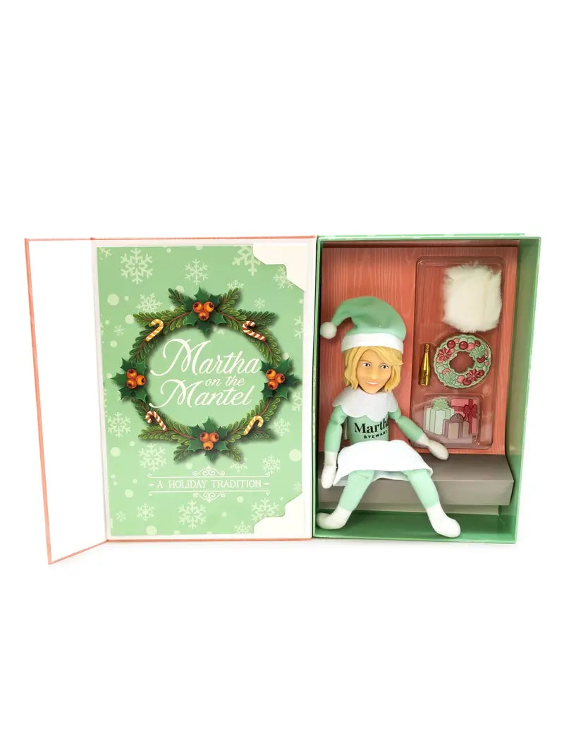 10.5″ Martha Stewart Christmas Plush Figurine with Accessories - Holiday Decor Doll