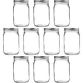 10 Decorating Mason Jars Set. 12 oz. ¨C Canning. Aluminum Lid ¨C Clear