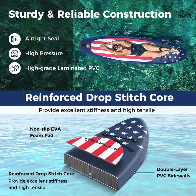 10-Foot Inflatable Stand-Up Paddle Board ¨C Lightweight SUP for Beginners and Recreational Use