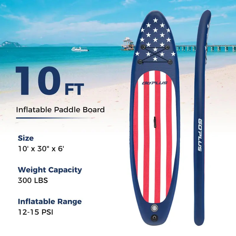 10-Foot Inflatable Stand-Up Paddle Board ¨C Lightweight SUP for Beginners and Recreational Use