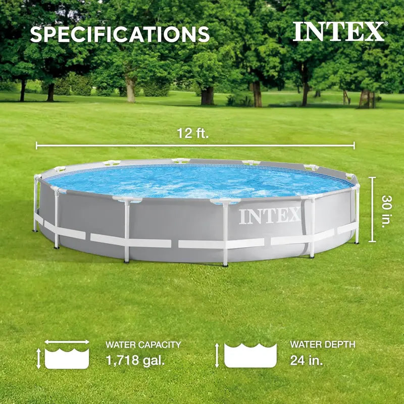 10-Foot Premium Above-Ground Swimming Pool Set ¨C 30¡å Depth. 1185-Gallon Capacity. Rust-Resistant SuperTough Frame + 330 GPH Filter Pump