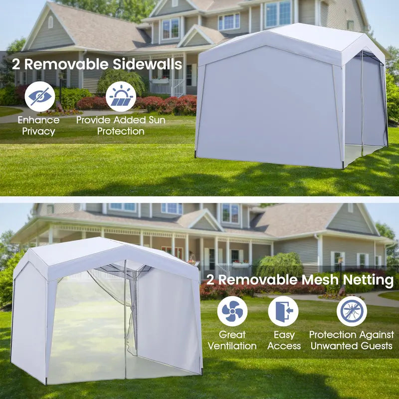 10 ft x 10 ft Removable-Sidewall Canopy Tent ¨C UPF50+ Pop-Up Shelter with Mesh Netting