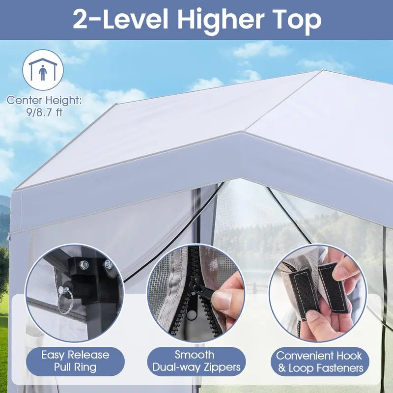 10 ft x 10 ft Removable-Sidewall Canopy Tent ¨C UPF50+ Pop-Up Shelter with Mesh Netting