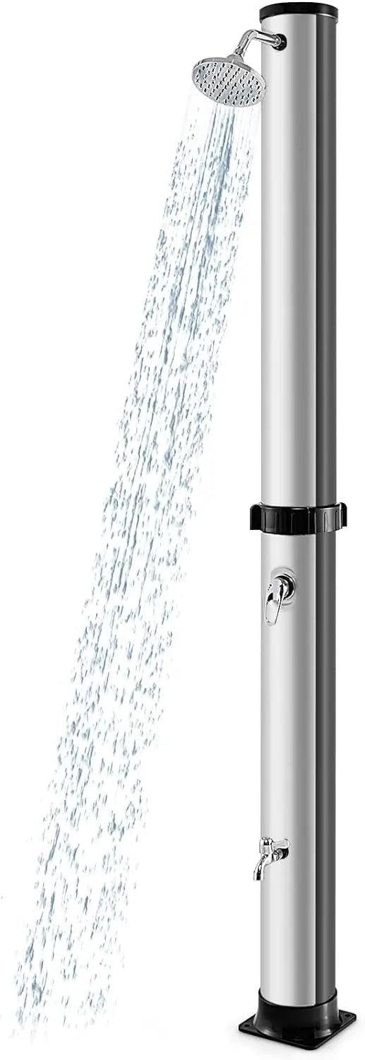 10-Gallon Freestanding Solar Outdoor Shower ¨C 7.2 FT Height with Rotating Head