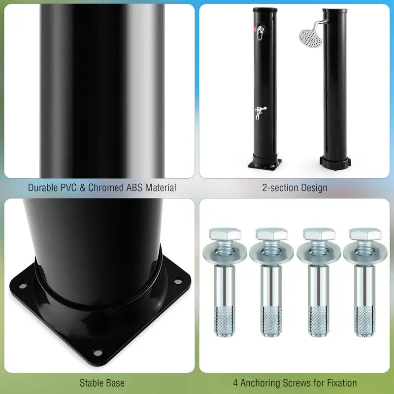 10-Gallon Freestanding Solar Outdoor Shower ¨C 7.2 FT Height with Rotating Head