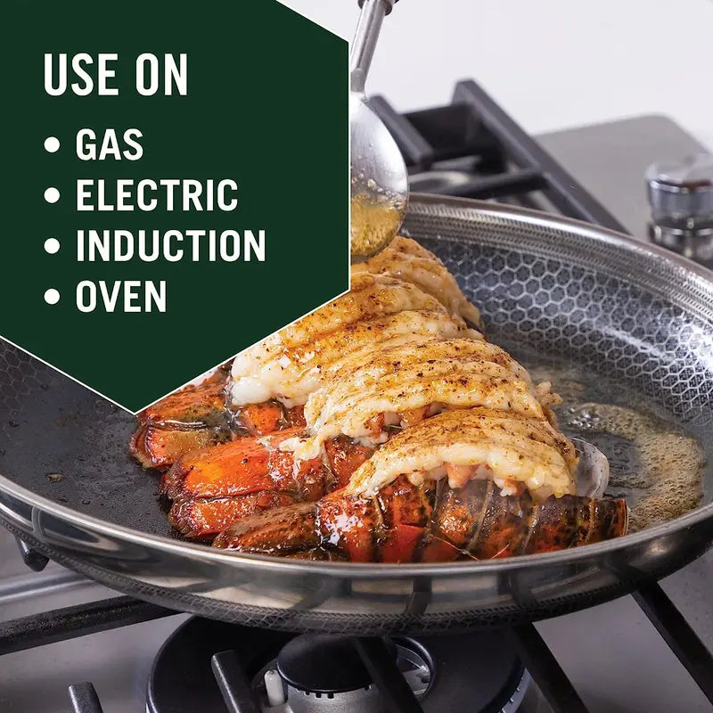10″ Hybrid Nonstick Frying Pan - Dishwasher &amp; Oven Safe. All Cooktops Compatible