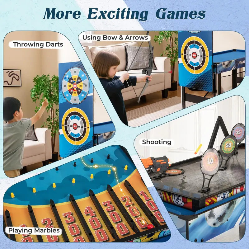 10-in-1 Convertible Game Table ¡ª 48-Inch All-in-One Entertainment Center for Parties and Family Game Nights