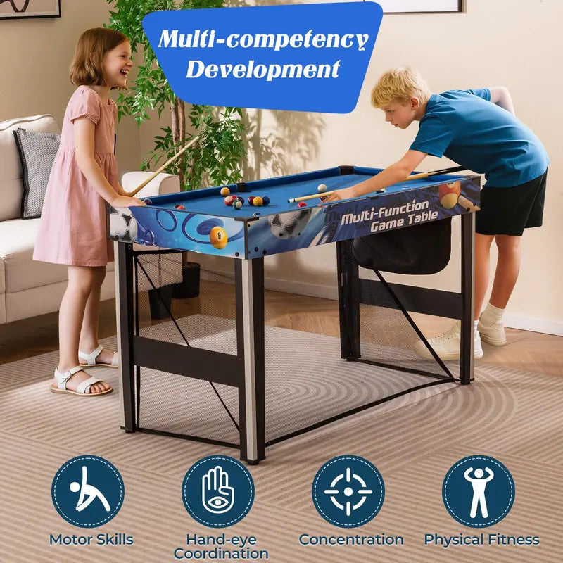 10-in-1 Convertible Game Table ¡ª 48-Inch All-in-One Entertainment Center for Parties and Family Game Nights