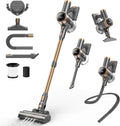 10-in-1 Gold Cordless Stick Vacuum: LED Touchscreen. 45-Min Battery Life. Lightweight &amp; Powerful ¡ª Ideal for Hard Floors. Carpets &amp; Pet Hair