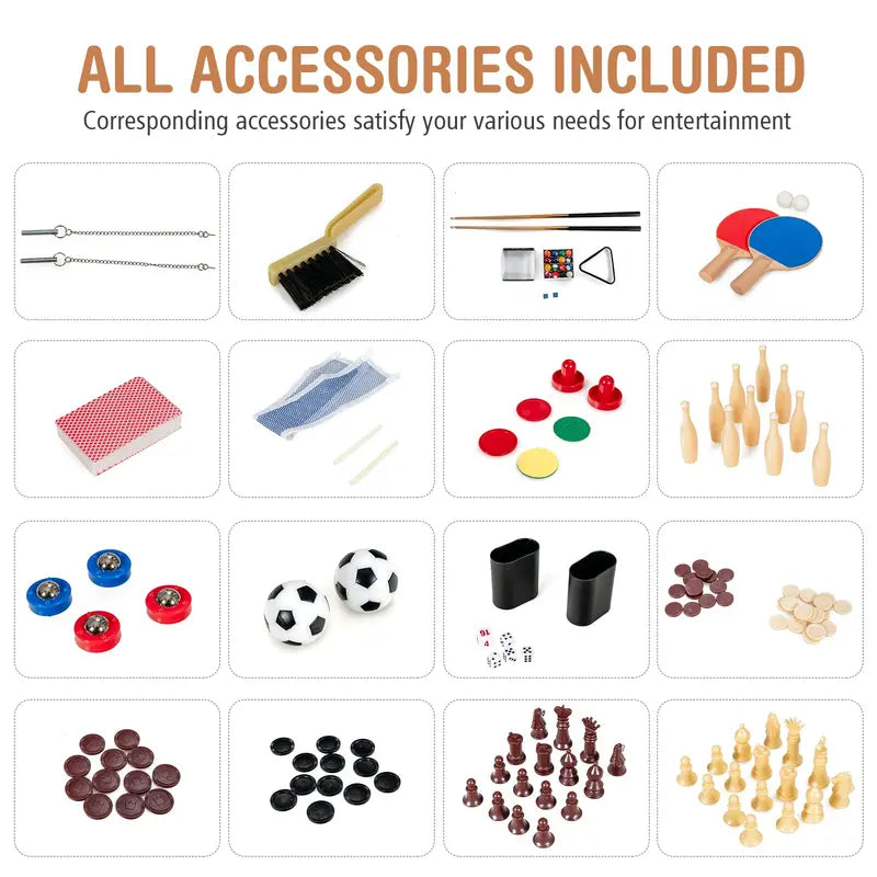 10-in-1 Multi-Game Table Set ¨C Ping Pong. Air Hockey. Pool. and More