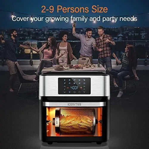 10-in-1 Smart Air Fryer Oven ¡ª 20-Quart Convection Toaster Oven with Rotisserie. Dehydrator &amp; ETL Certification