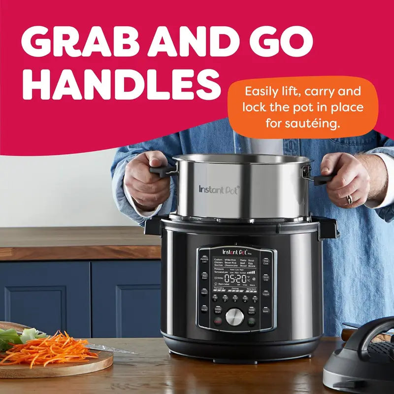 10-in-1 Smart Electric Cooker ¨C Pressure. Slow. Rice. Steam. Saut¨¦. Sous Vide. Yogurt. Sterilize & Warm Functions + Recipe App (Black)